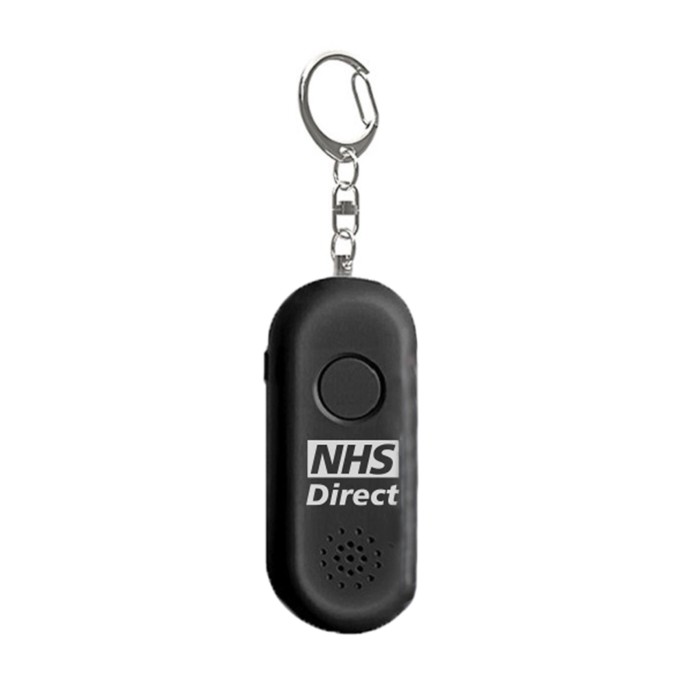 Rechargeable Personal Alarm Keyring with Torch